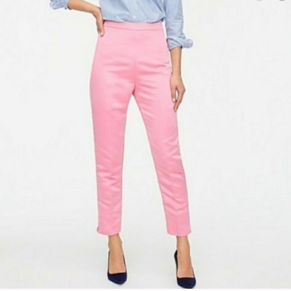 NEW J. Crew Satin Ankle Size Zip Cropped Pants, High Waisted  Size 6P Sold Out